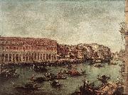 GUARDI, Francesco The Grand Canal at the Fish Market (Pescheria) dg oil painting